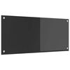 vidaXL Zaščita za kuhinjo Temno siva 90 x 40 x 0,6 cm kaljeno steklo