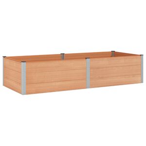 vidaXL Vrtna visoka greda Rjava 250 x 100 x 54 cm WPC in aluminij
