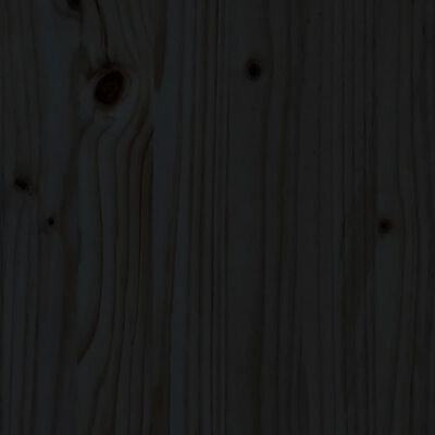 vidaXL Posteljni okvir z vzglavjem črn trden les