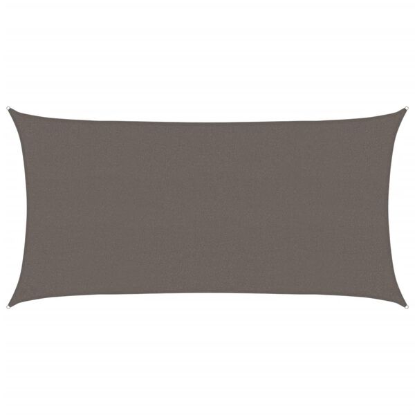 vidaXL Senčno jadro 160 g/m² antracitno 2,5x4,5 m HDPE