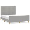 vidaXL Posteljni okvir brez vzmetnice svetlo siv 140x200 cm tkanina
