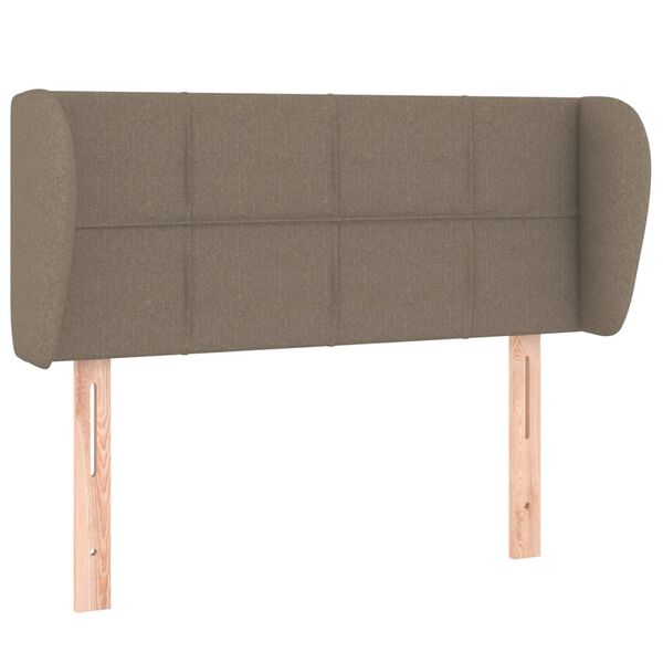 vidaXL Vzglavje z u&scaron;esi taupe 93x23x78/88 cm blago