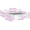 vidaXL Konstrukcija postelje Rjava 200 x 200 cm Masivno borovo les