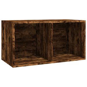 vidaXL &Scaron;katla za shranjevanje plo&scaron;č dim. hrast 71x34x36cm konst. les