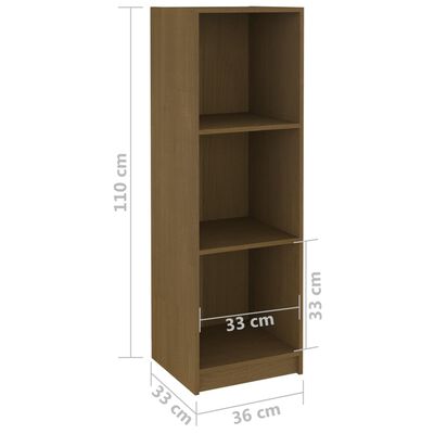 vidaXL Knjižna omara za razdelitev prostora medeno rjava borovina