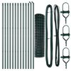 vidaXL Ograja s stebrom Zelena 1,2 x 25 m Jeklo in PVC