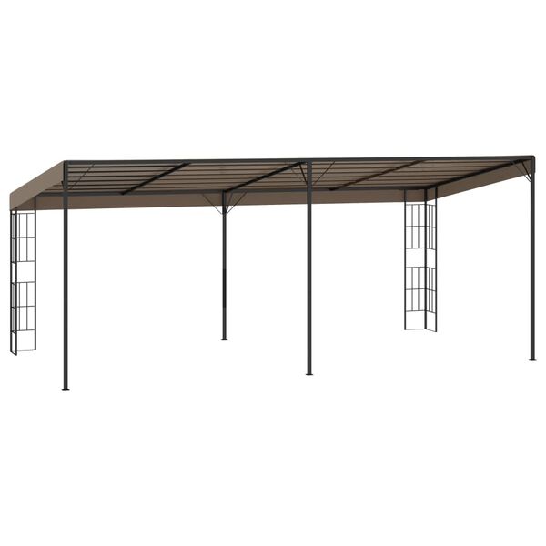 vidaXL Paviljon za namestitev na steno 6x3 m taupe blago