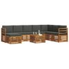 vidaXL Sedežne garniture z blazino 9 pcs Naravna in antracitna