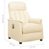 vidaXL Masažni stol s funkcijo vstajanja krem umetno usnje