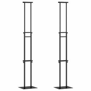 vidaXL Razstave na sejmih 2 pcs Črna 30 x 23,5 x 210 cm Jeklo