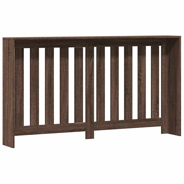 vidaXL Pokrov za radiator rjav hrast 149x20x82 cm inženirski les