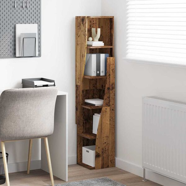 vidaXL Kotna omarica Star les 27,5x27x140cm Konstruiran les