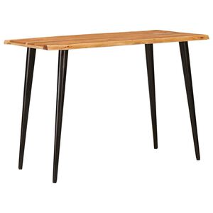 vidaXL Jedilne mize Rjava in črna 110 x 55 x 78 cm Masiven les manga