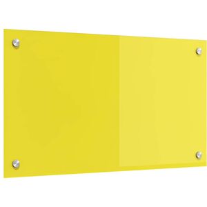 vidaXL Zaščita za kuhinjo Rumena 70 x 40 x 0,6 cm kaljeno steklo