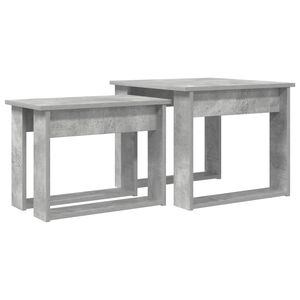 vidaXL Set kavno mizico 2 kos Betonsko siva 50 x 52 x 42 cm