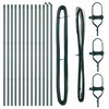vidaXL Steber ograje. 13 pcs Zelena Jeklo