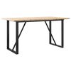 vidaXL Jedilna miza O okvir 140x80x75,5 cm trdna borovina jeklo