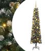 vidaXL Umestno božično drevo Zelena 180 cm PVC, plastika in jeklo