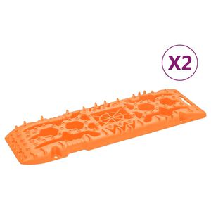 vidaXL Plo&scaron;ča za bolj&scaron;i oprijem 2 kosa oranžna 107x31x7 cm najlon