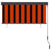 vidaXL Zunanje rolo senčilo 140x250 cm oranžno in rjavo