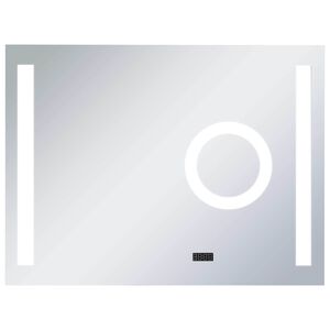 vidaXL Kopalniško LED stensko ogledalo s senzorjem na dotik 80x60 cm
