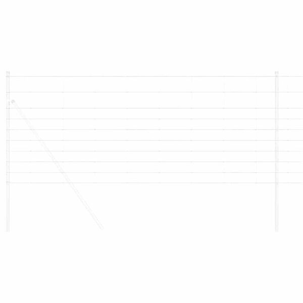 vidaXL Pašna ograja srebrna 50 x 1 m Pocinkano jeklo