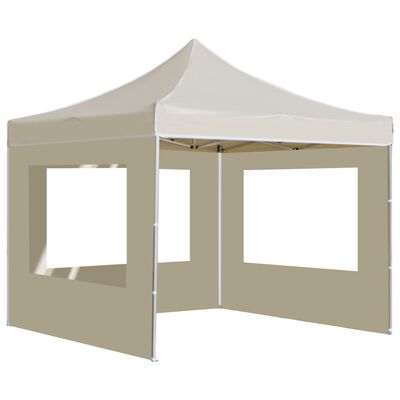 vidaXL Profesionalni šotor za zabave aluminij 3x3 m krem