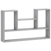 vidaXL Stenska polica Siva Sonoma 100 x 17 x 60 cm Obdelan les