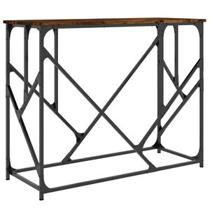 vidaXL Konzolna mizica dimljen hrast 100x40x80 cm inženirski les