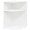 vidaXL Stranska miza Bela 39,7 x 39,7 x 60 cm Konstruiran les