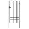vidaXL Ograjna vrata BOXTEL 103 x 250 cm Pra&scaron;no lakirano jeklo Siva