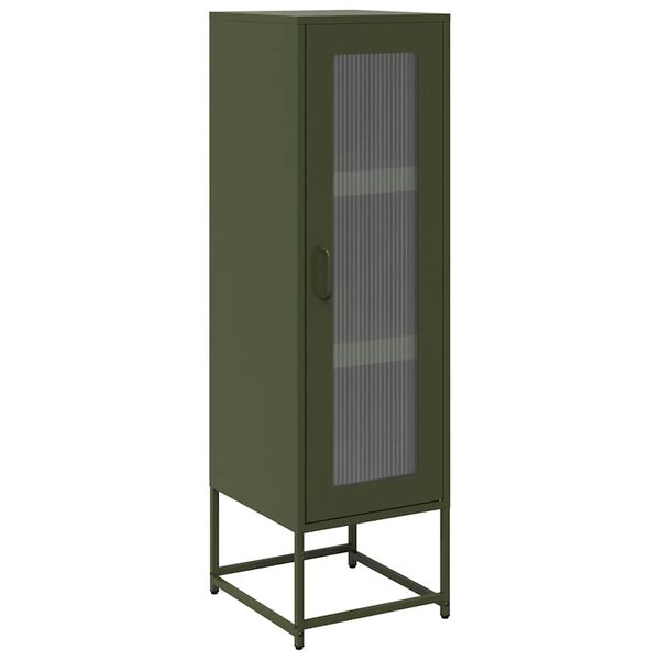 vidaXL Highboard Olive Green 36x39x123 cm Hladno valjano jeklo