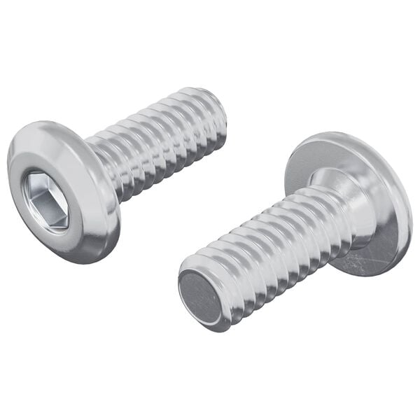 vidaXL Vijak za zaklep glave 2 pcs srebrna M6 x 15 mm Jeklo
