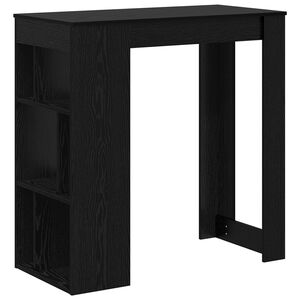 vidaXL Barska miza 102 x 50 x 103,5 cm Inženirski les Črna Orehovina