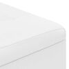 vidaXL Gumbni stol z blazino Bela 60 x 60 x 45 cm Umetna koža