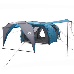 vidaXL Tunelski &scaron;otor 6-osebni Modra 185T poliester s PU premazom