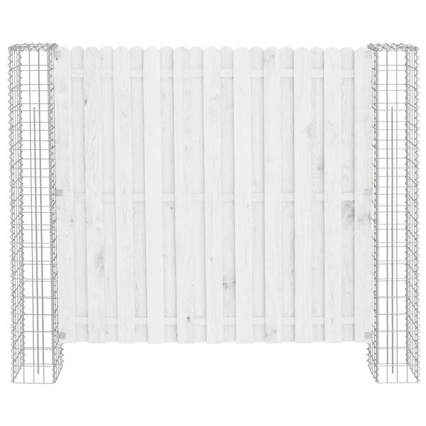 vidaXL Steber ograje. 2 pcs srebrna 20 x 20 x 190 cm Kovina