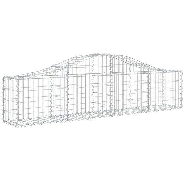 vidaXL Obokane gabion košare 2 kosa 200x30x40/60 cm pocinkano železo