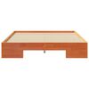 vidaXL Posteljni okvir Rjava 140 x 190 cm Trdna borovina