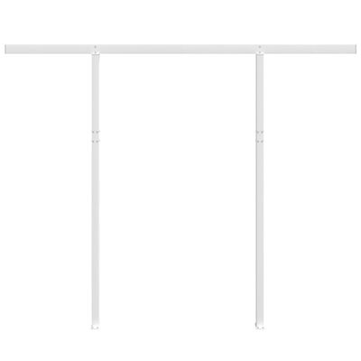 vidaXL Komplet stebričkov za tendo bele barve 300x245 cm železo