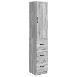 vidaXL Set omar 2 pcs Siva Sonoma 33 x 34,5 x 87 cm Inženirski les