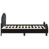 vidaXL Otroški posteljni okvir z vznožjem Črna 80 x 160 cm Žamet