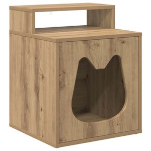 vidaXL Mačja hi&scaron;a Artisan hrast 42,5 x 40 x 53,5 cm Inženirski les