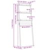 vidaXL Stojalo za kopalnico sivo 63,5x32x179 cm trdna borovina