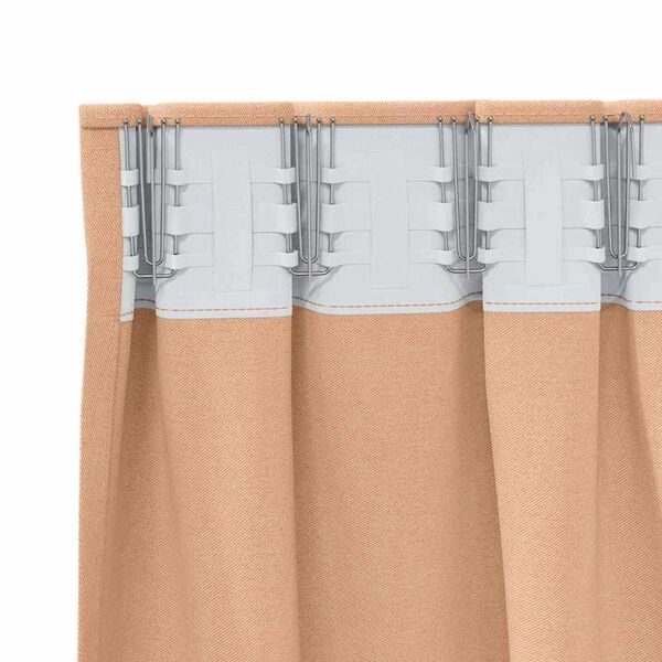 vidaXL Zavese za zatemnitev z obroči 2 pcs Svetlo rjava 225 x 140 cm