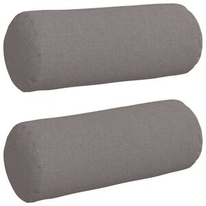 vidaXL Blazine 2 pcs Taupe &Oslash; 15 x 40 cm blago