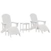 vidaXL Vrtno lounge pohištvo 3 pcs Bela 38 x 38 x 46cm Plastika