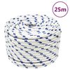 vidaXL Vrv za čoln bela 14 mm 25 m polipropilen