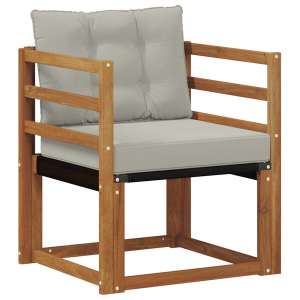 vidaXL Zunanja garnitura za sedenje Masivno akacijevo les in Textilene