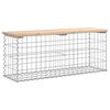 vidaXL Vrtna gabionska klop 103x31,5x42 cm trdna borovina